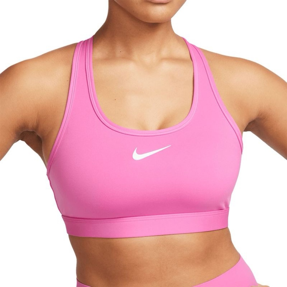 Nike Swoosh Medium Support Padded Sports Playful Pink/White Small